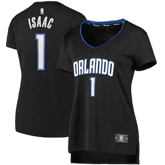 womens fanatics branded jonathan isaac black orlando magic-243